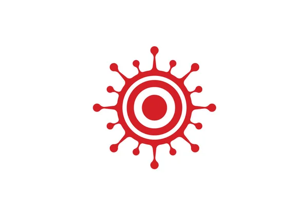 Corona virüs hücrelerinin logosu sembol tasarım vektörü illüstrasyonu. Coronavirus (Covid-19). Coronavirus 'u durdur