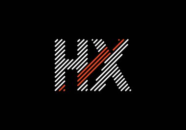 Satır Sanatı İlk Harf Logosu tasarım vektör şablonu, Şirket İş Kimliği Grafik Alfabesi Sembolü