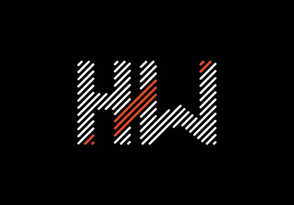 Satır Sanatı Harf Logosu Tasarım Vektör Şablonu Şirket Kimliği Grafik — Stok Vektör