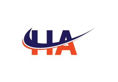 H A, HA İlk Harf Logo tasarım vektör şablonu, Şirket İş Kimliği Grafik Alfabesi Sembolü
