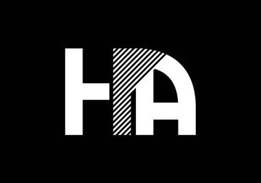H A, HA İlk Harf Logo tasarım vektör şablonu, Şirket İş Kimliği Grafik Alfabesi Sembolü
