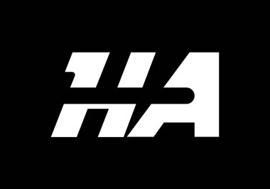 H A, HA İlk Harf Logo tasarım vektör şablonu, Şirket İş Kimliği Grafik Alfabesi Sembolü