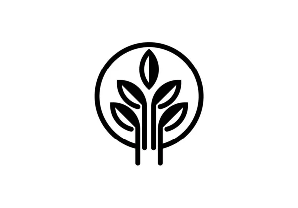 Icône Logo Des Oreilles Blé Pour Identity Style Natural Product — Image vectorielle