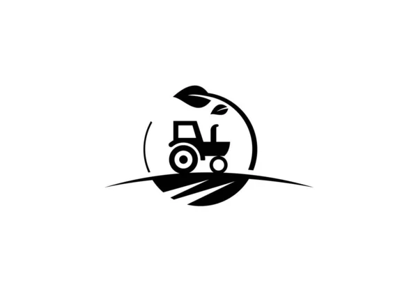 Logo Del Tractor Plantilla Del Logotipo Granja Adecuado Para Cualquier — Vector de stock