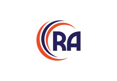 R A, RA İlk Harf Logo tasarım vektör şablonu, Şirket İş Kimliği Grafik Alfabesi Sembolü