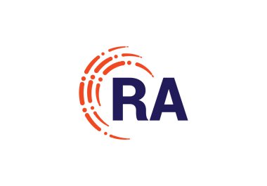 R A, RA İlk Harf Logo tasarım vektör şablonu, Şirket İş Kimliği Grafik Alfabesi Sembolü
