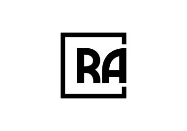 R A, RA İlk Harf Logo tasarım vektör şablonu, Şirket İş Kimliği Grafik Alfabesi Sembolü