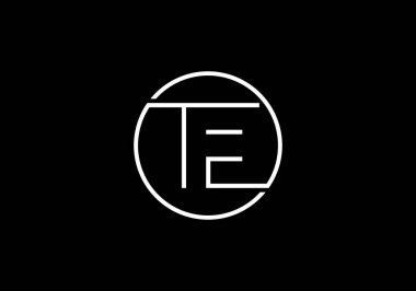 T E, TE Initial Letter Logo tasarım vektör şablonu, Şirket İş Kimliği Grafik Alfabesi Sembolü