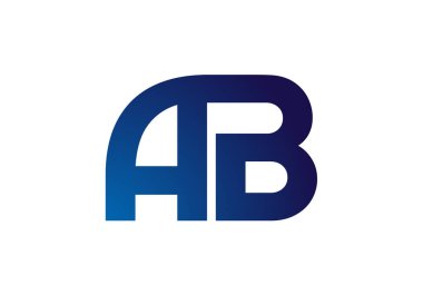 A B, AB İlk Harf Logosu tasarım vektör şablonu, Şirket İş Kimliği Grafik Alfabesi Sembolü