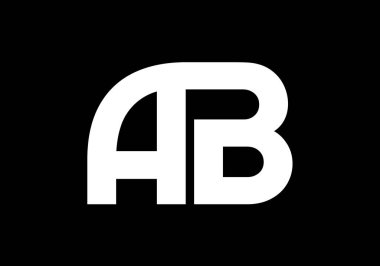 A B, AB İlk Harf Logosu tasarım vektör şablonu, Şirket İş Kimliği Grafik Alfabesi Sembolü