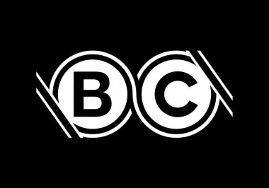 B C, BC İlk Harf Logosu tasarım vektör şablonu, Şirket İş Kimliği Grafik Alfabesi Sembolü