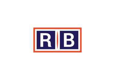 R B, RB İlk Harf Logo tasarım vektör şablonu, Şirket İş Kimliği Grafik Alfabesi Sembolü