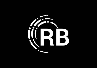 R B, RB İlk Harf Logo tasarım vektör şablonu, Şirket İş Kimliği Grafik Alfabesi Sembolü