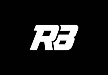 R B, RB İlk Harf Logo tasarım vektör şablonu, Şirket İş Kimliği Grafik Alfabesi Sembolü