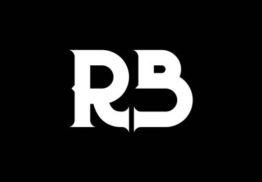 R B, RB İlk Harf Logo tasarım vektör şablonu, Şirket İş Kimliği Grafik Alfabesi Sembolü