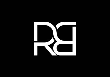 R B, RB İlk Harf Logo tasarım vektör şablonu, Şirket İş Kimliği Grafik Alfabesi Sembolü