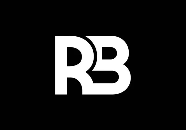 Rbイニシャルレターロゴデザインベクトルテンプレート 企業アイデンティティのためのグラフィックアルファベットシンボル — ストックベクタ