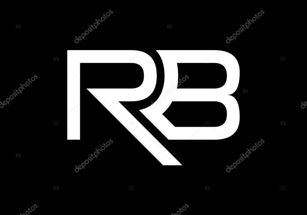 R B, RB Plantilla vectorial de diseño de logotipo de letra inicial ...