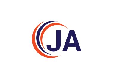 J A, JA İlk Harf Logo tasarım vektör şablonu, Şirket İş Kimliği Grafik Alfabesi Sembolü