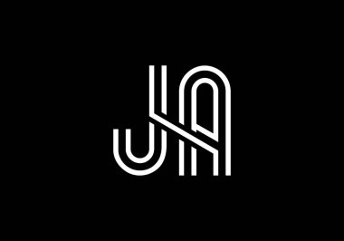 J A, JA İlk Harf Logo tasarım vektör şablonu, Şirket İş Kimliği Grafik Alfabesi Sembolü