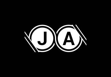 J A, JA İlk Harf Logo tasarım vektör şablonu, Şirket İş Kimliği Grafik Alfabesi Sembolü