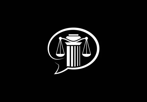法律の柱のロゴデザイン 柱の法律事務所のベクトルのロゴテンプレート — ストックベクタ