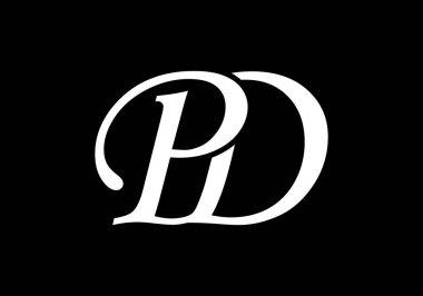 PD, PD İlk Harf Logosu tasarım vektör şablonu, Şirket İş Kimliği Grafik Alfabesi Sembolü