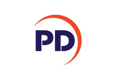 PD, PD İlk Harf Logosu tasarım vektör şablonu, Şirket İş Kimliği Grafik Alfabesi Sembolü