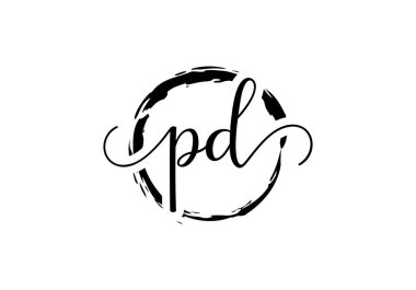PD, PD İlk Harf Logosu tasarım vektör şablonu, Şirket İş Kimliği Grafik Alfabesi Sembolü