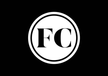 F C. FC İlk Harf Logo tasarım vektör şablonu, Şirket İş Kimliği için Grafik Alfabe Sembolü