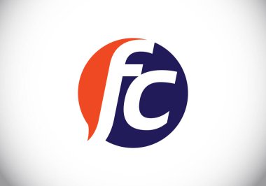 F C. FC İlk Harf Logo tasarım vektör şablonu, Şirket İş Kimliği için Grafik Alfabe Sembolü