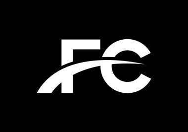 F C. FC İlk Harf Logo tasarım vektör şablonu, Şirket İş Kimliği için Grafik Alfabe Sembolü
