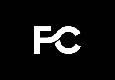 F C. FC İlk Harf Logo tasarım vektör şablonu, Şirket İş Kimliği için Grafik Alfabe Sembolü