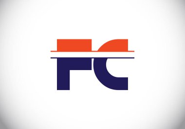 F C. FC İlk Harf Logo tasarım vektör şablonu, Şirket İş Kimliği için Grafik Alfabe Sembolü
