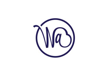 W A, WA İlk Harf Logo tasarım vektör şablonu, Şirket İş Kimliği Grafik Alfabesi Sembolü