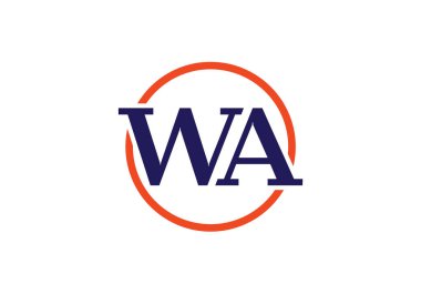 W A, WA İlk Harf Logo tasarım vektör şablonu, Şirket İş Kimliği Grafik Alfabesi Sembolü