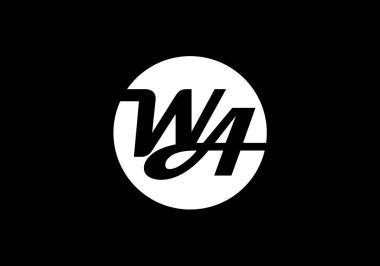 W A, WA İlk Harf Logo tasarım vektör şablonu, Şirket İş Kimliği Grafik Alfabesi Sembolü