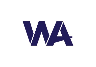 W A, WA İlk Harf Logo tasarım vektör şablonu, Şirket İş Kimliği Grafik Alfabesi Sembolü