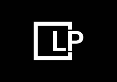 L P Başlangıç Harfi Logo tasarım vektör şablonu, Şirket İş Kimliği için Grafik Alfabe Sembolü