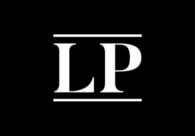 L P Başlangıç Harfi Logo tasarım vektör şablonu, Şirket İş Kimliği için Grafik Alfabe Sembolü