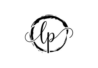 L P Başlangıç Harfi Logo tasarım vektör şablonu, Şirket İş Kimliği için Grafik Alfabe Sembolü