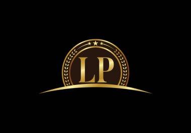 L P Başlangıç Harfi Logo tasarım vektör şablonu, Şirket İş Kimliği için Grafik Alfabe Sembolü