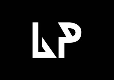L P Başlangıç Harfi Logo tasarım vektör şablonu, Şirket İş Kimliği için Grafik Alfabe Sembolü