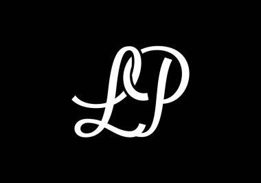 L P Başlangıç Harfi Logo tasarım vektör şablonu, Şirket İş Kimliği için Grafik Alfabe Sembolü