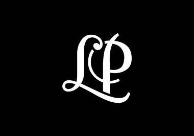 L P Başlangıç Harfi Logo tasarım vektör şablonu, Şirket İş Kimliği için Grafik Alfabe Sembolü