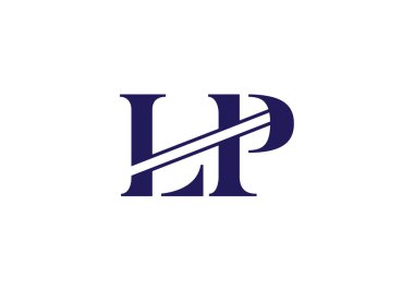 L P Başlangıç Harfi Logo tasarım vektör şablonu, Şirket İş Kimliği için Grafik Alfabe Sembolü