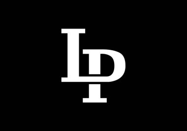 L P Başlangıç Harfi Logo tasarım vektör şablonu, Şirket İş Kimliği için Grafik Alfabe Sembolü