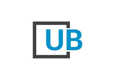 U B İlk Harf Logo tasarım vektör şablonu, Şirket İş Kimliği için Grafik Alfabe Sembolü
