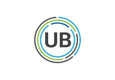 U B İlk Harf Logo tasarım vektör şablonu, Şirket İş Kimliği için Grafik Alfabe Sembolü