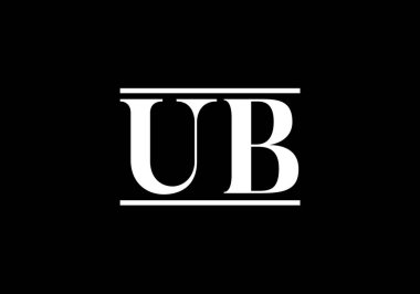 U B İlk Harf Logo tasarım vektör şablonu, Şirket İş Kimliği için Grafik Alfabe Sembolü